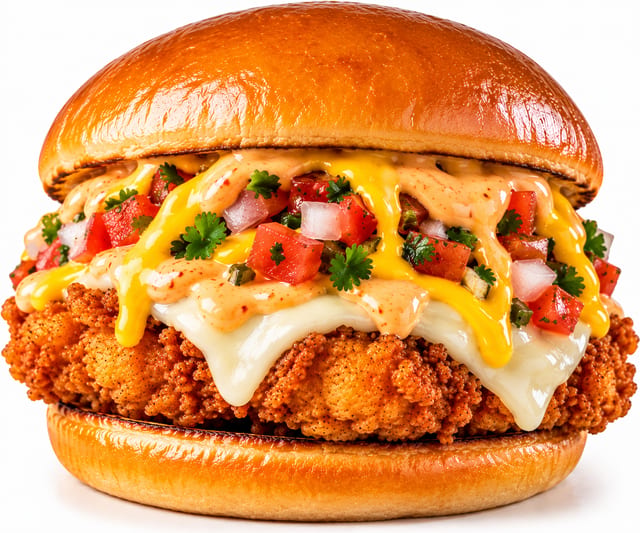 Ghost Fried Chicken Burger..