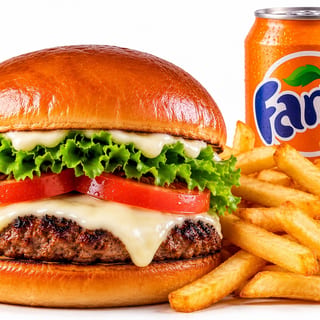 Single Cheese Burger + Fries & 12oz Drink ( 🔥 🔥 )