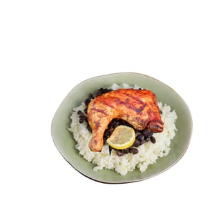 Chicken over Rice - Beans  Bowl
