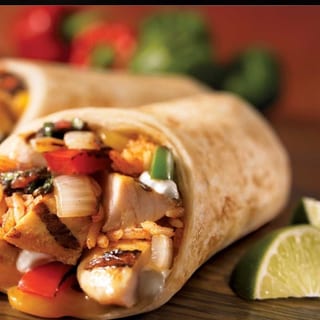 Chicken Burrito + fries